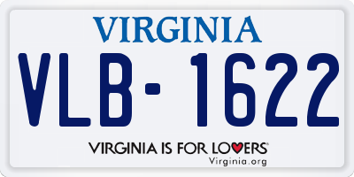 VA license plate VLB1622