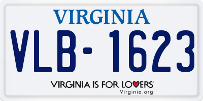 VA license plate VLB1623