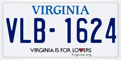 VA license plate VLB1624