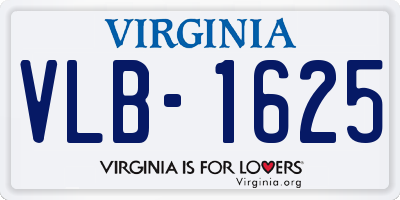 VA license plate VLB1625