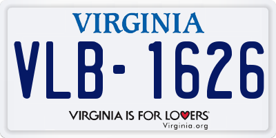VA license plate VLB1626