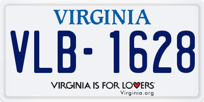 VA license plate VLB1628