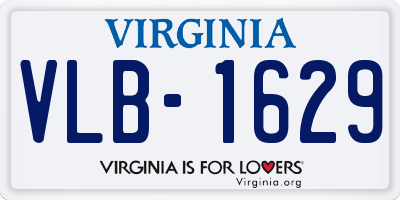 VA license plate VLB1629