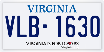 VA license plate VLB1630