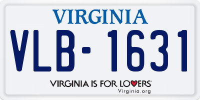 VA license plate VLB1631