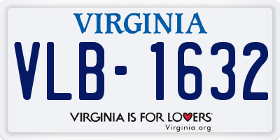 VA license plate VLB1632