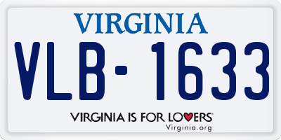 VA license plate VLB1633
