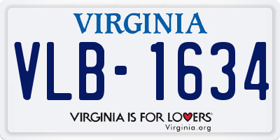 VA license plate VLB1634