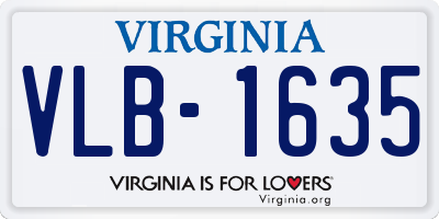 VA license plate VLB1635