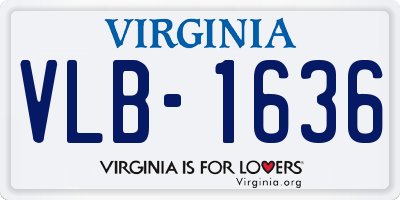 VA license plate VLB1636