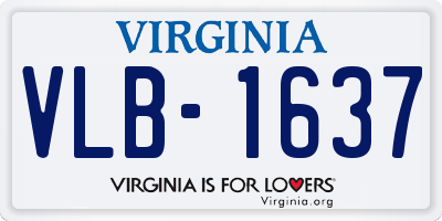 VA license plate VLB1637