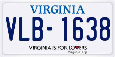 VA license plate VLB1638