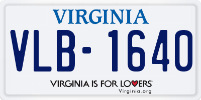 VA license plate VLB1640