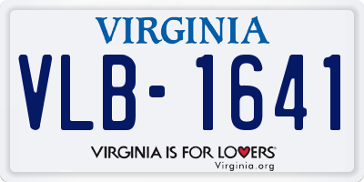 VA license plate VLB1641