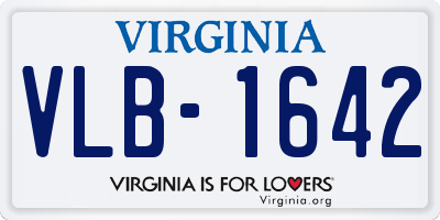 VA license plate VLB1642
