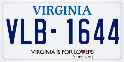 VA license plate VLB1644
