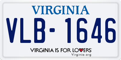 VA license plate VLB1646