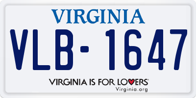 VA license plate VLB1647