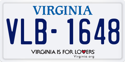 VA license plate VLB1648