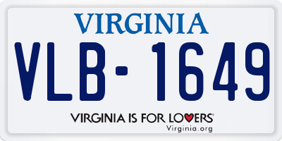 VA license plate VLB1649