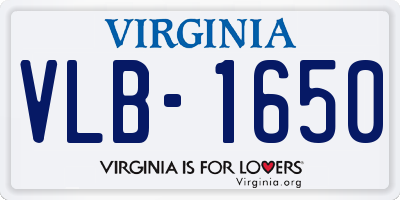 VA license plate VLB1650