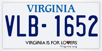 VA license plate VLB1652