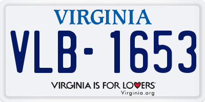 VA license plate VLB1653