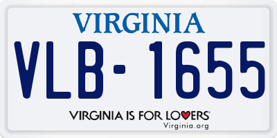 VA license plate VLB1655