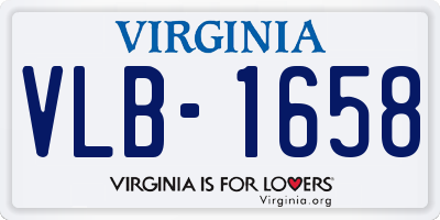 VA license plate VLB1658