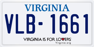 VA license plate VLB1661