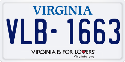 VA license plate VLB1663