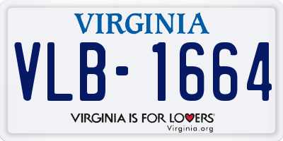 VA license plate VLB1664