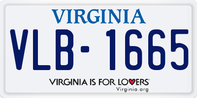 VA license plate VLB1665