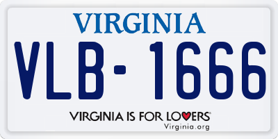 VA license plate VLB1666