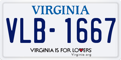 VA license plate VLB1667
