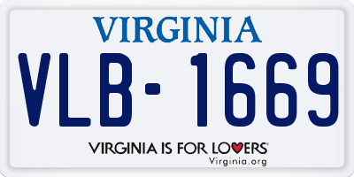 VA license plate VLB1669