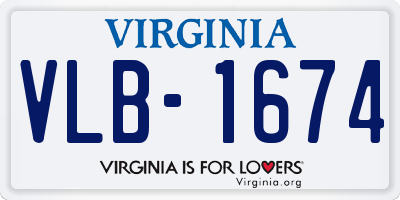 VA license plate VLB1674