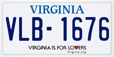 VA license plate VLB1676