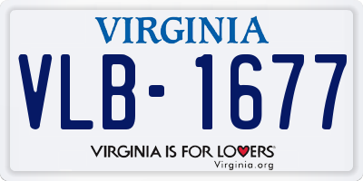 VA license plate VLB1677