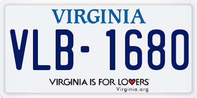 VA license plate VLB1680