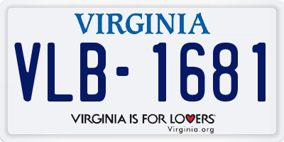 VA license plate VLB1681
