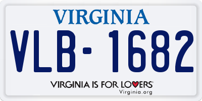 VA license plate VLB1682
