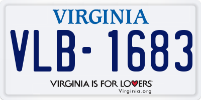 VA license plate VLB1683