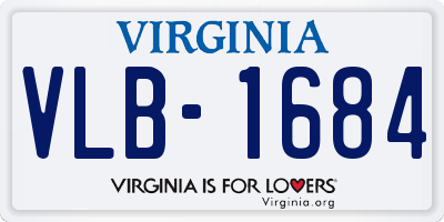 VA license plate VLB1684