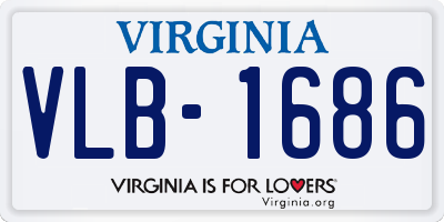 VA license plate VLB1686