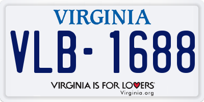 VA license plate VLB1688
