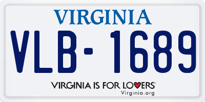 VA license plate VLB1689