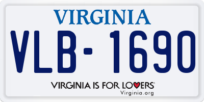 VA license plate VLB1690