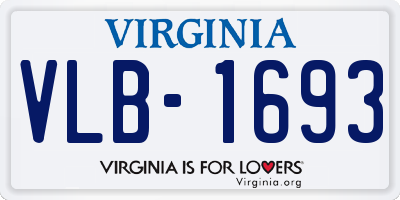 VA license plate VLB1693