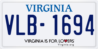 VA license plate VLB1694